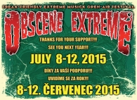 Dates for OBSCENE EXTREME 2015!!!